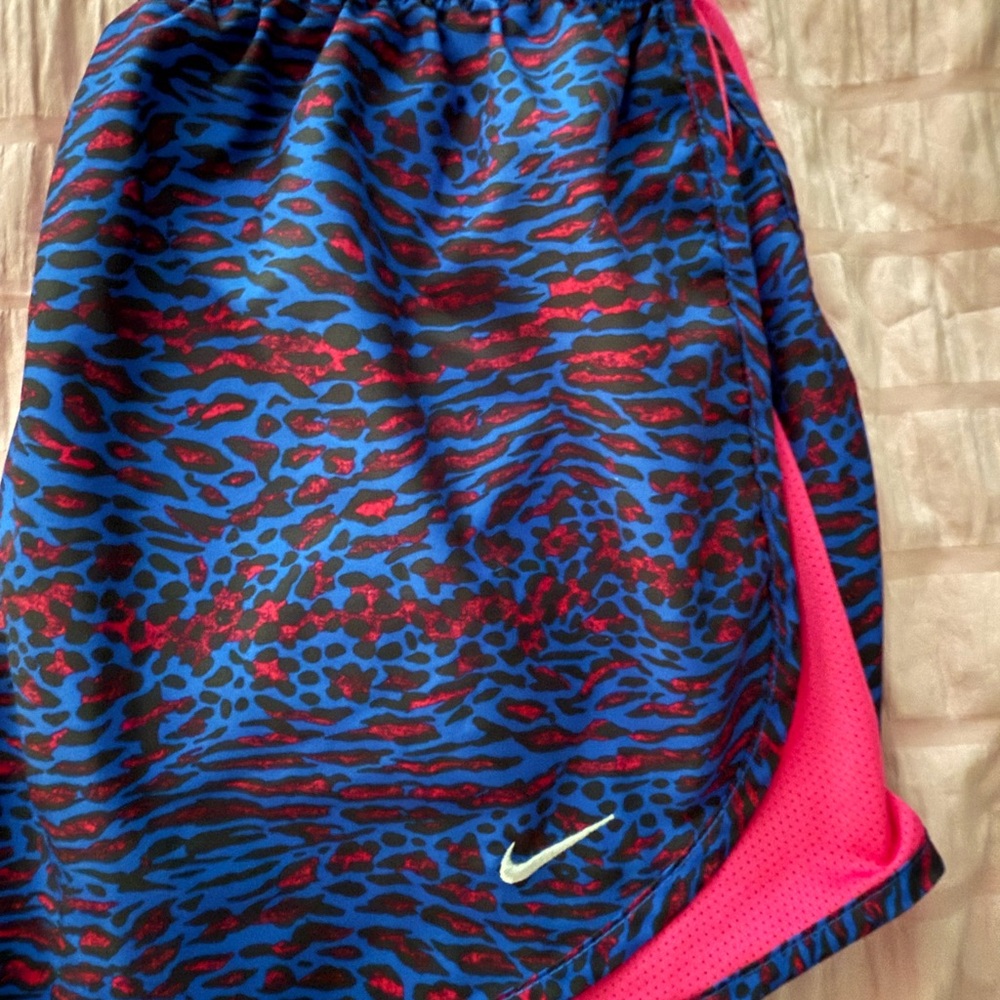Nike Vibrant Blue and Pink Patterned Shorts